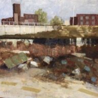 Charles Winheld "Chicago" 23" x 23" caesin