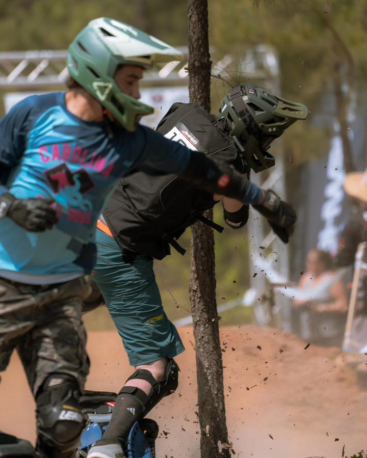 EUC racer Pat Lane hits a tree at Oak City Shred Fest electric unicycle