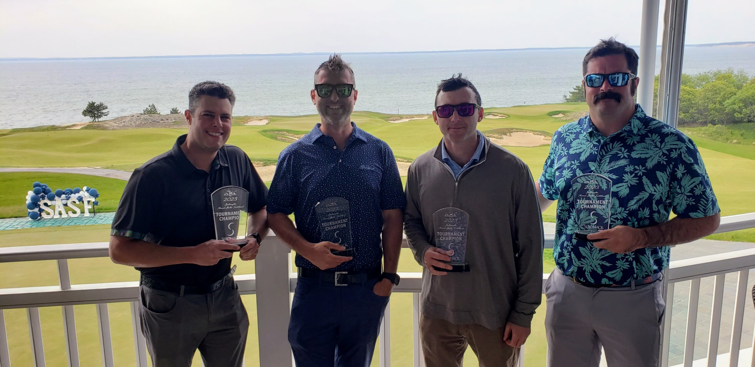 Southampton Animal Shelter Invitational 2023 champion foursome Greg Walston, Matt Reilly, Chris Warner and Joe Guarrasi