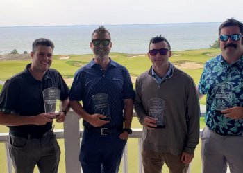 Southampton Animal Shelter Invitational 2023 champion foursome Greg Walston, Matt Reilly, Chris Warner and Joe Guarrasi
