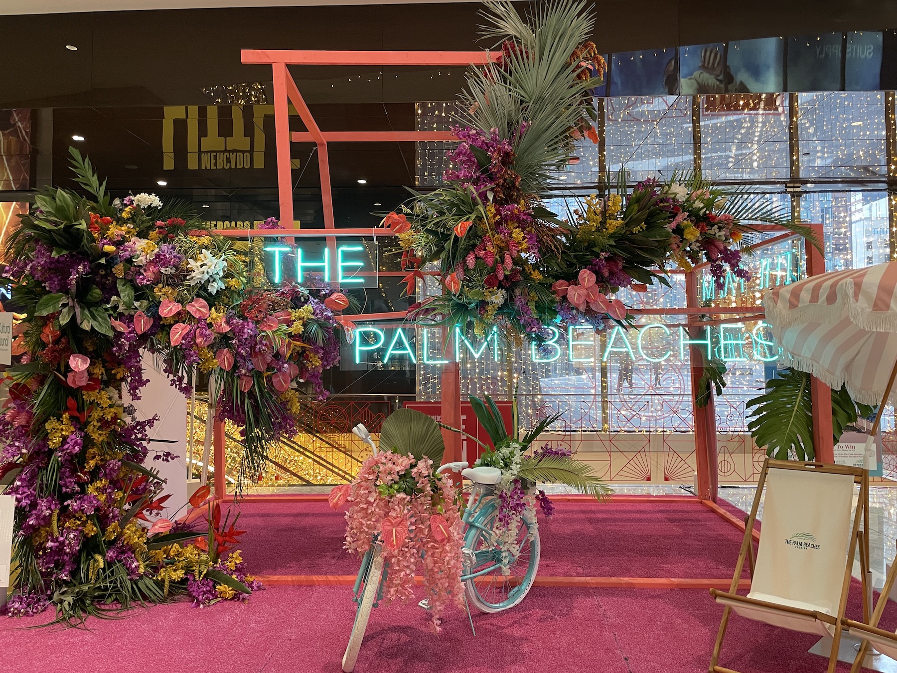 The Palm Beaches in Bloom floral art installation by Mounts Botanical Garden in New York City, in conjunction with the Cultural Council for Palm Beach County and Discover The Palm Beaches.