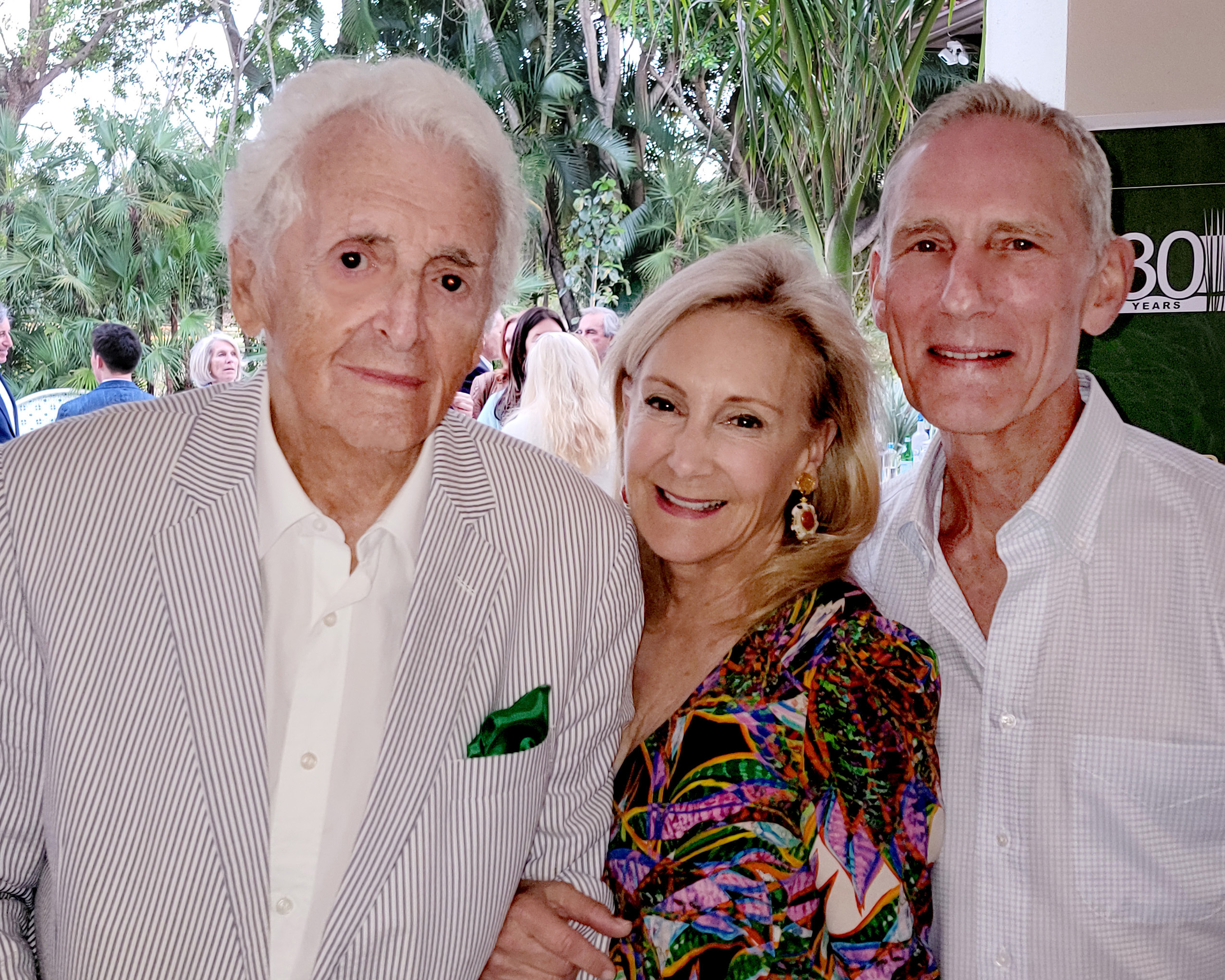 Harry Benson, Karen Klopp, John Klopp at the Everglades Fundraiser
