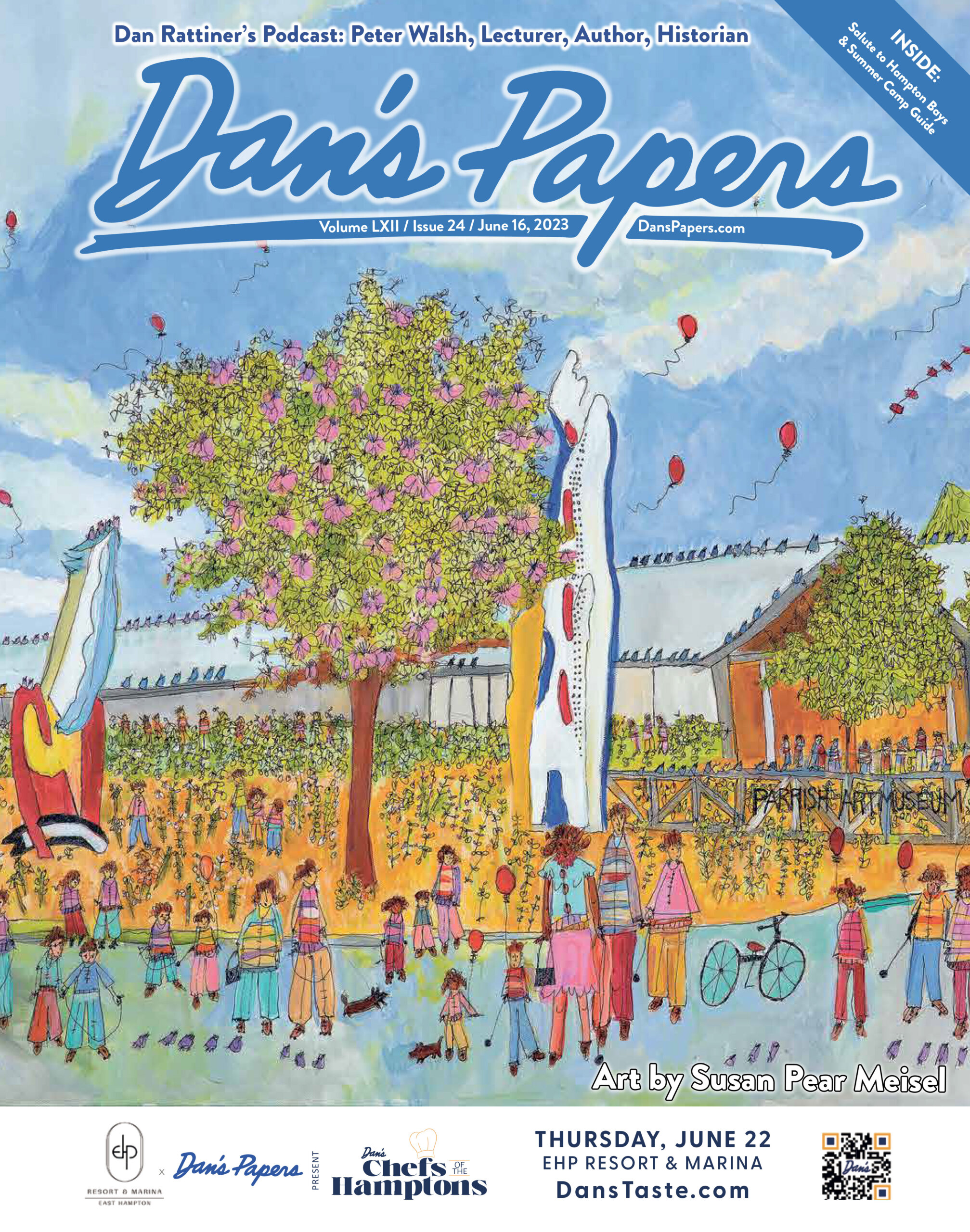 June 16, 2023 Dan's Papers cover art by Susan Pear Meisel