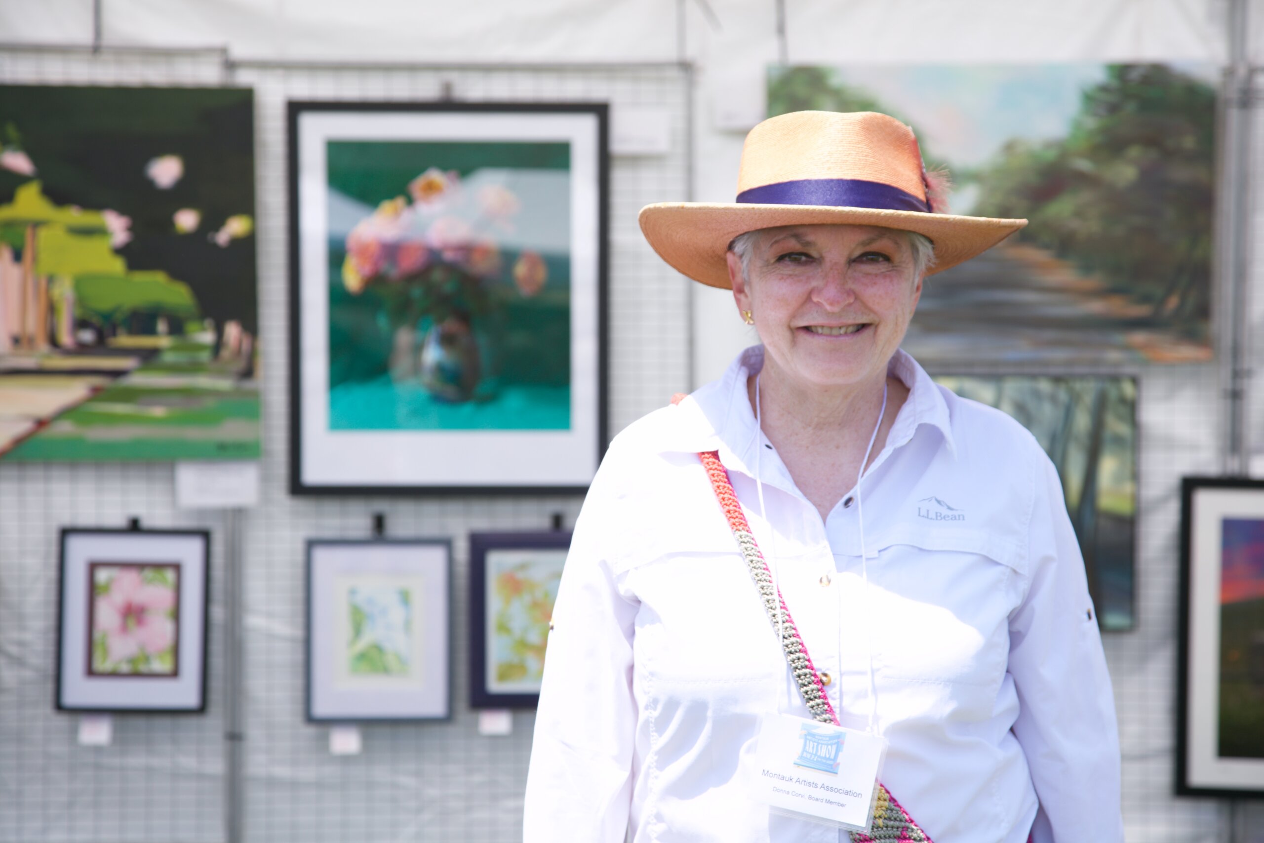 Donna Corvi at the Montauk Art Show