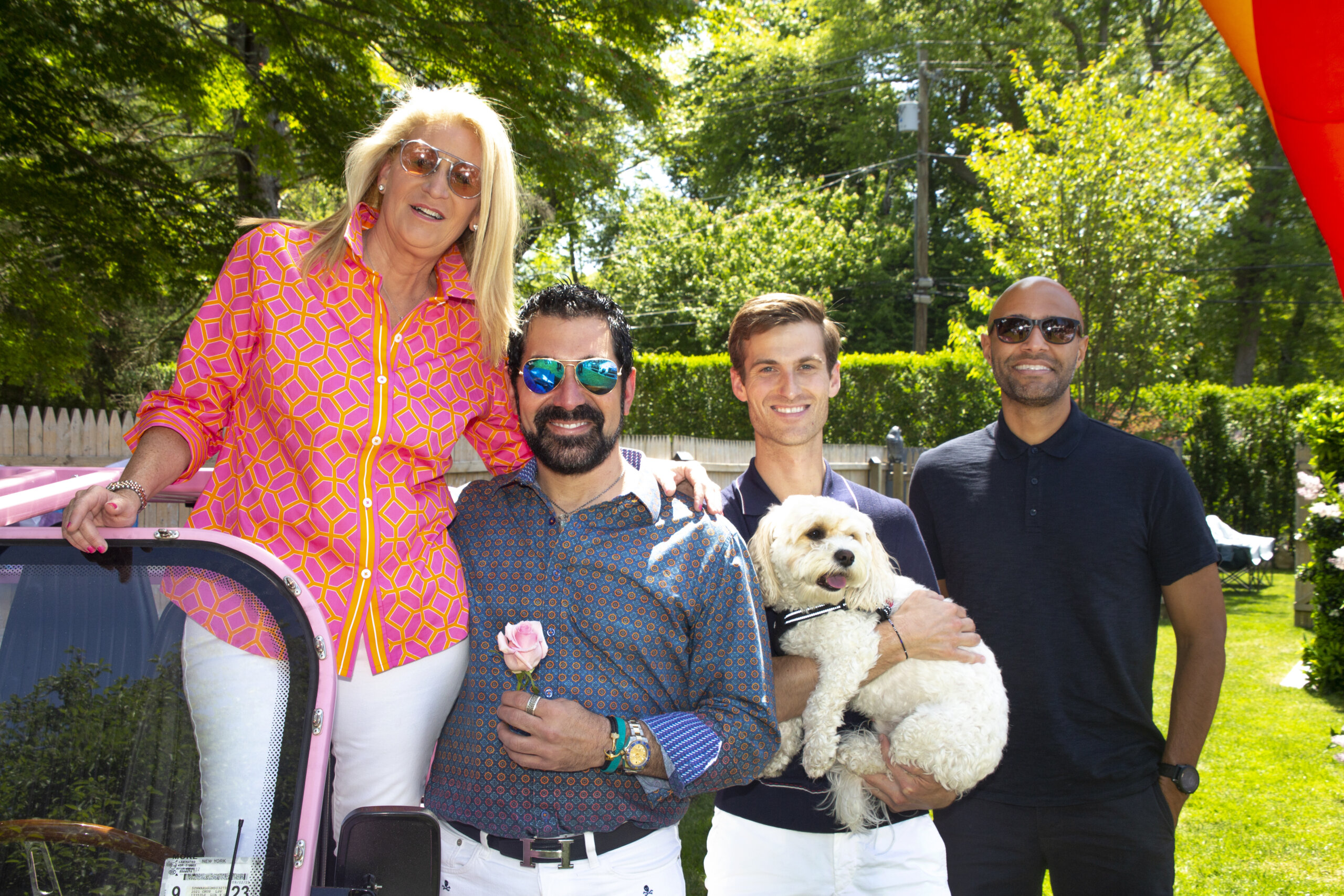 Judith Windsor-Kasen, Mark Masone, Andrew Comolli, Anthony Galloway at Edie Windsor's Backyard BBQ