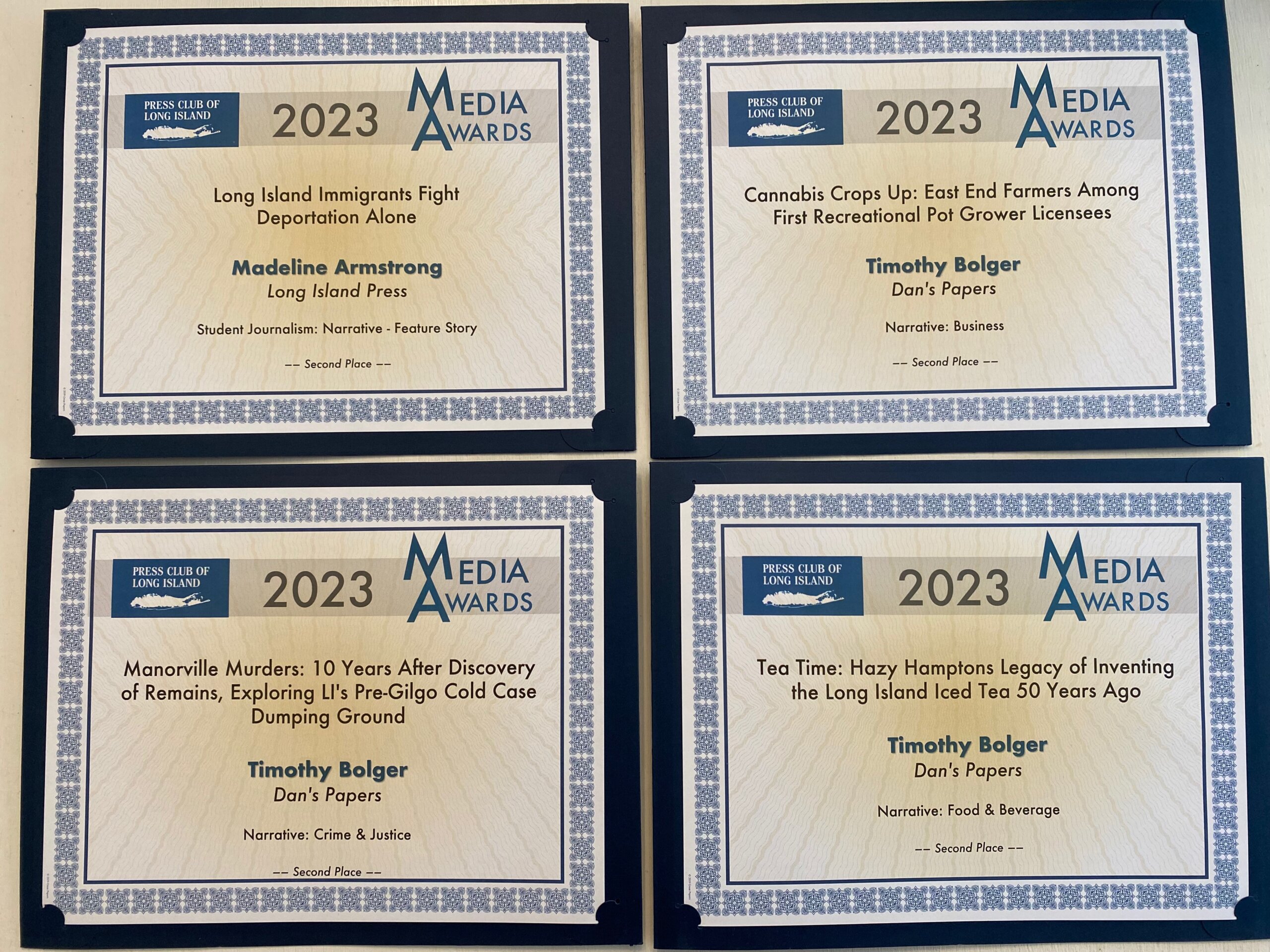 Dan's Papers (and Long Island Press) earned several Press Club of Long Island 2023 Media Awards