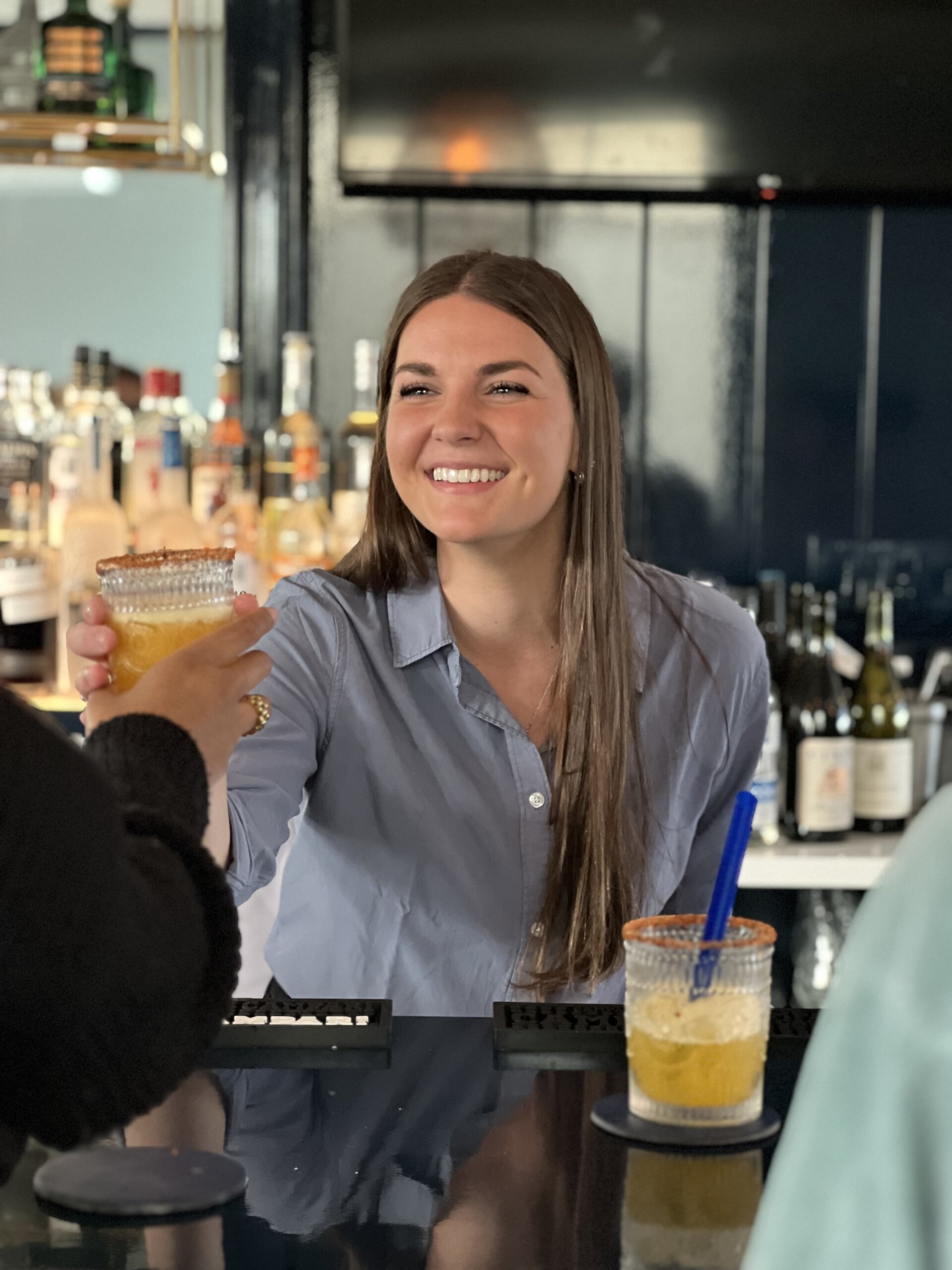 Slinging a Good Morning Marg at Daphne's Cocktail Bar and Bistro.