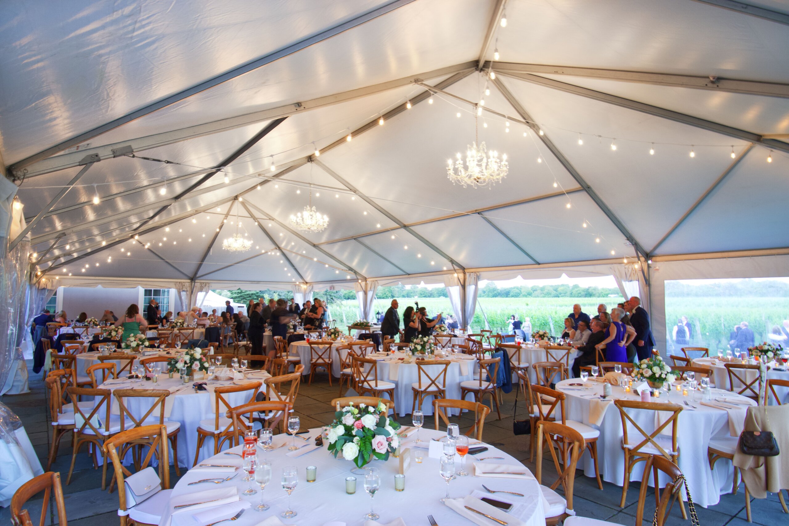 A beautifully tented event by Preferred Events and National Event Connection