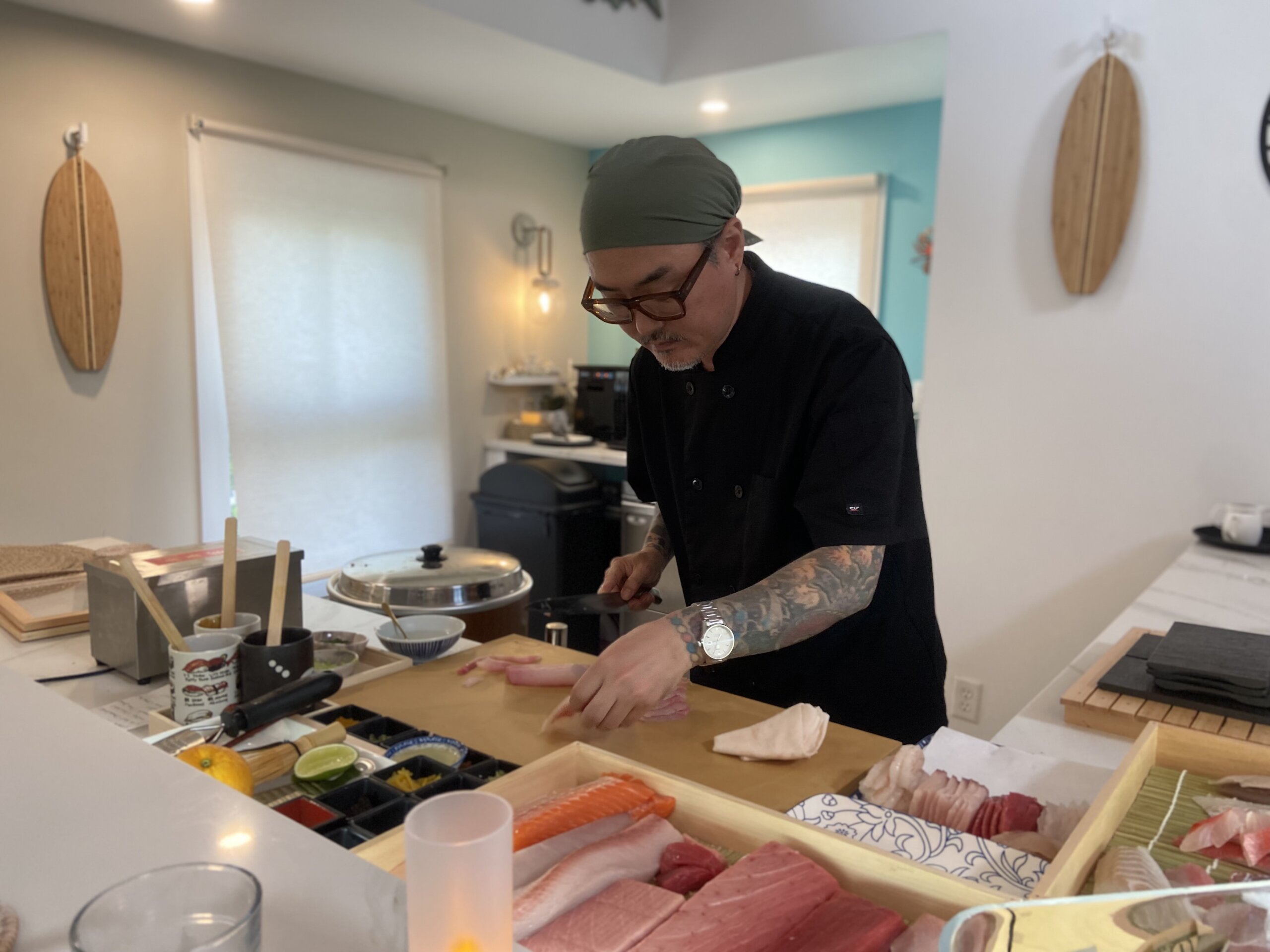 Taylor's Sushi Suite Chef Hancho at work.