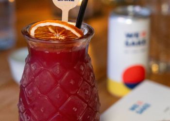 A frozen sake sangria from Sunset Harbor