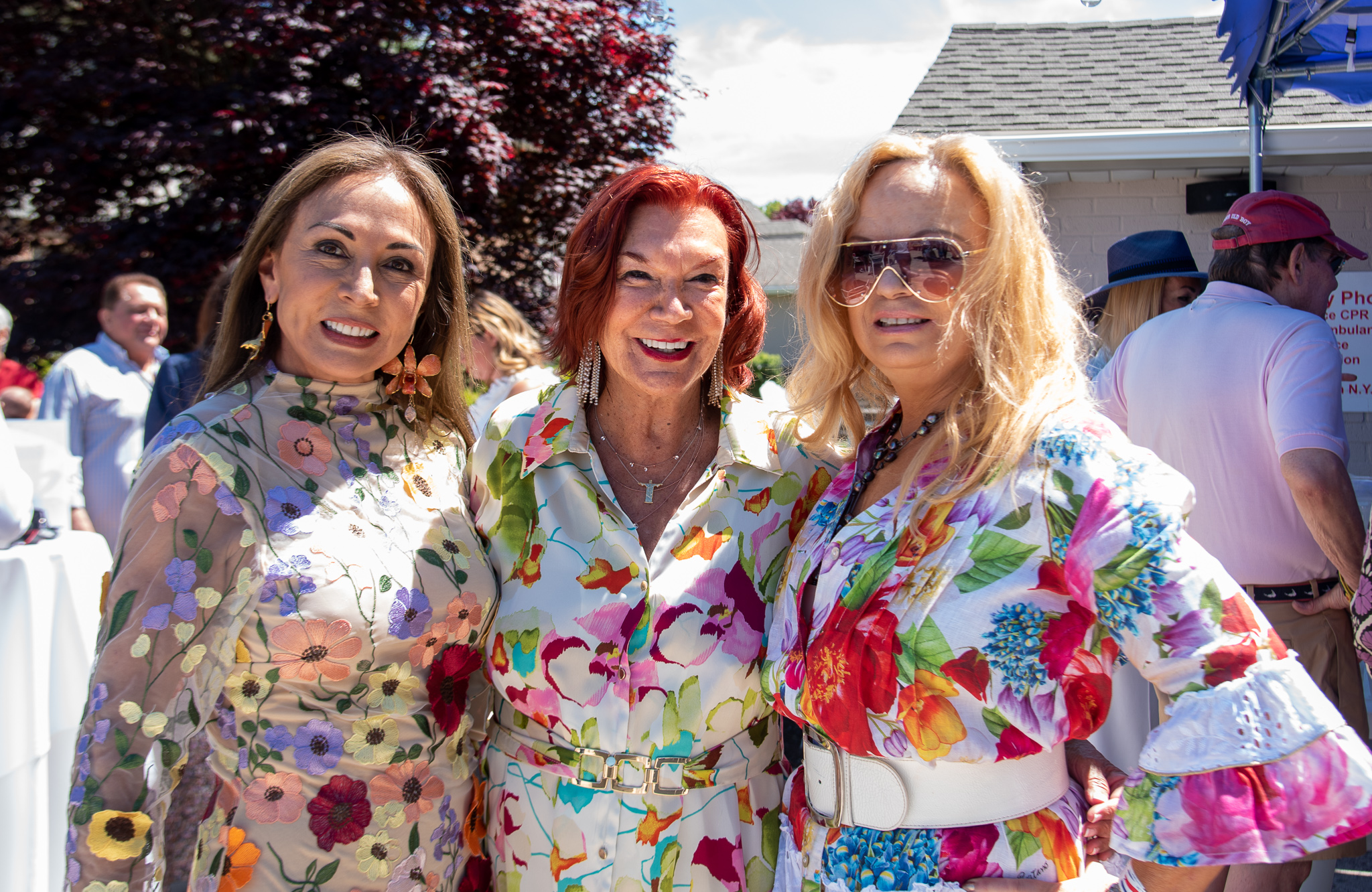 Maria Elena Christiansen, Carmen D'Alessio, Amelia Dogwiler at Southampton Inn Memorial Day BBQ