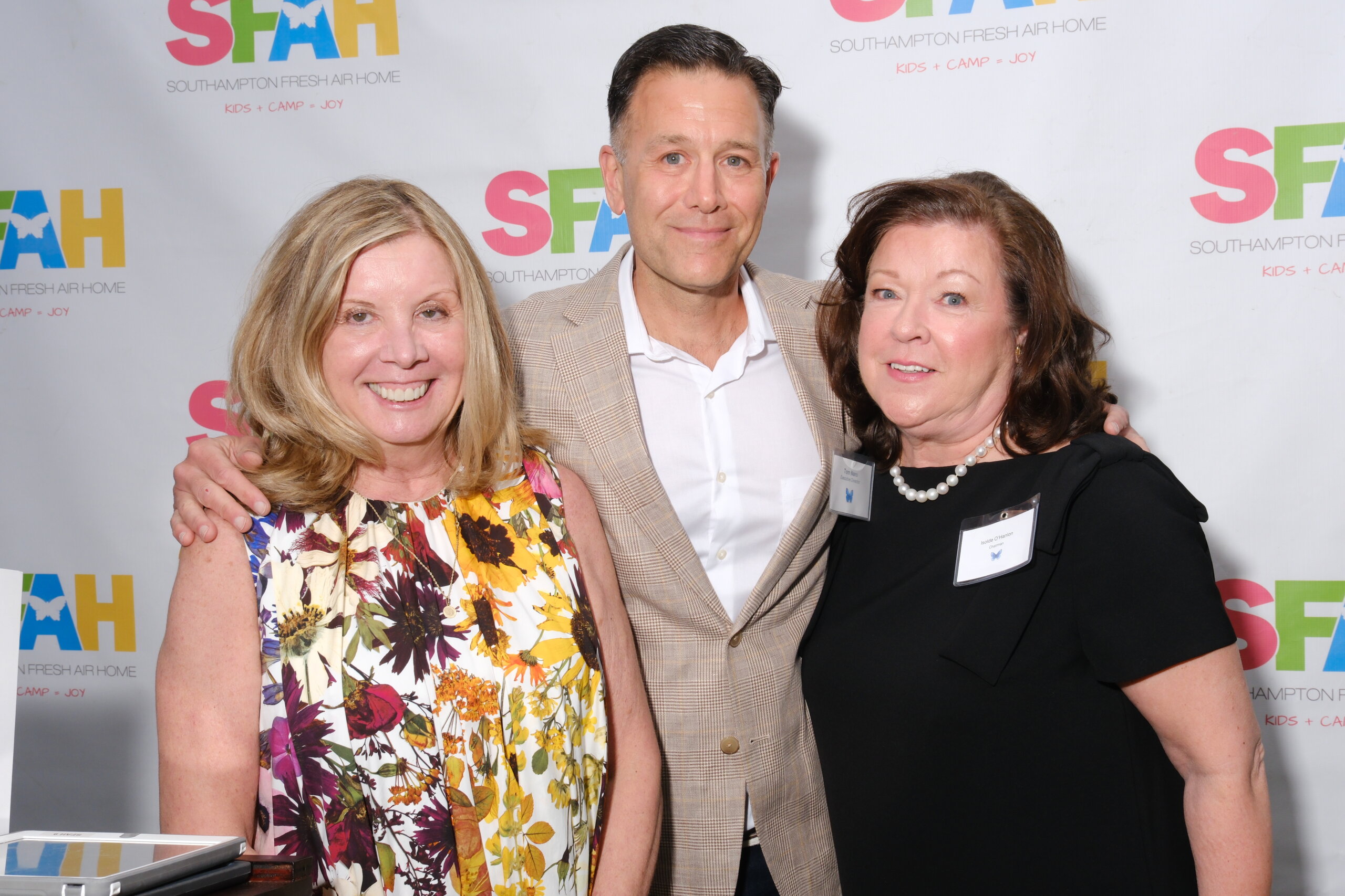 Marybeth Mullen, Thomas Naro, Isolde O'Hanlon at Southampton Fresh Air Home Benefit Gala