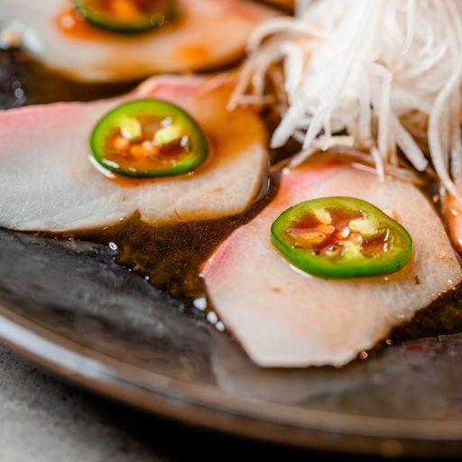 Yellowtail Jalapeno Appetizer at Yakitori Sushi House in Delray Beach