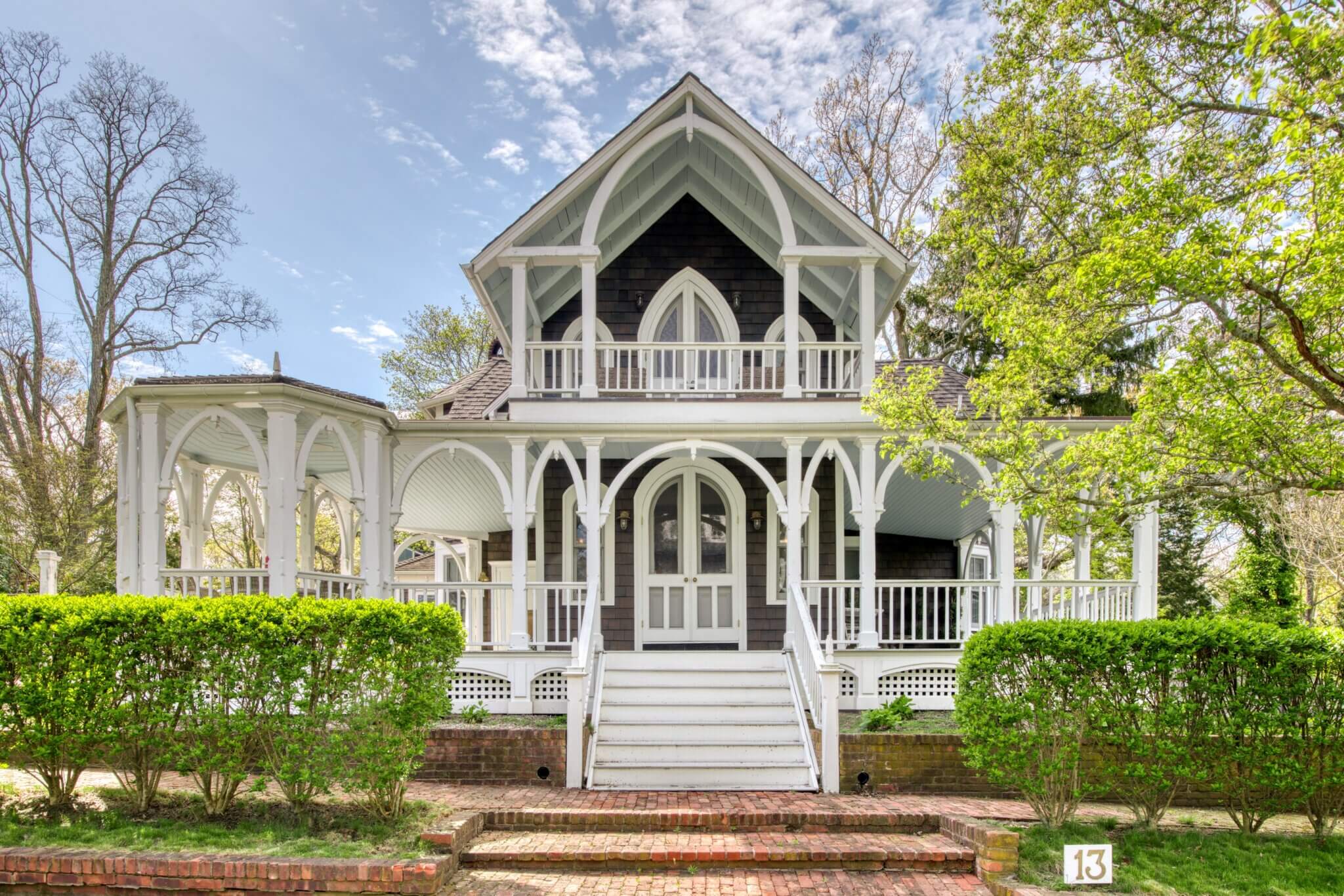 The house at 13 Spring Garden Avenue on Shelter Island is listed at $2.7 million.