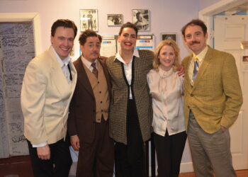 Cast of Dial M For Murder Erich Bergen, Reg Rogers, Rosa Gilmore, Mamie Gummer, Max Gordon Moore at Dial M for Murder