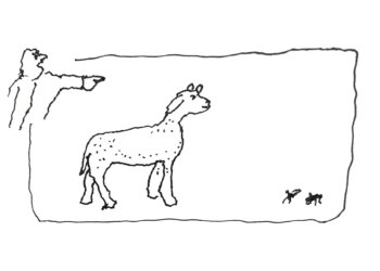 Montauk goats cartoon by Dan Rattiner
