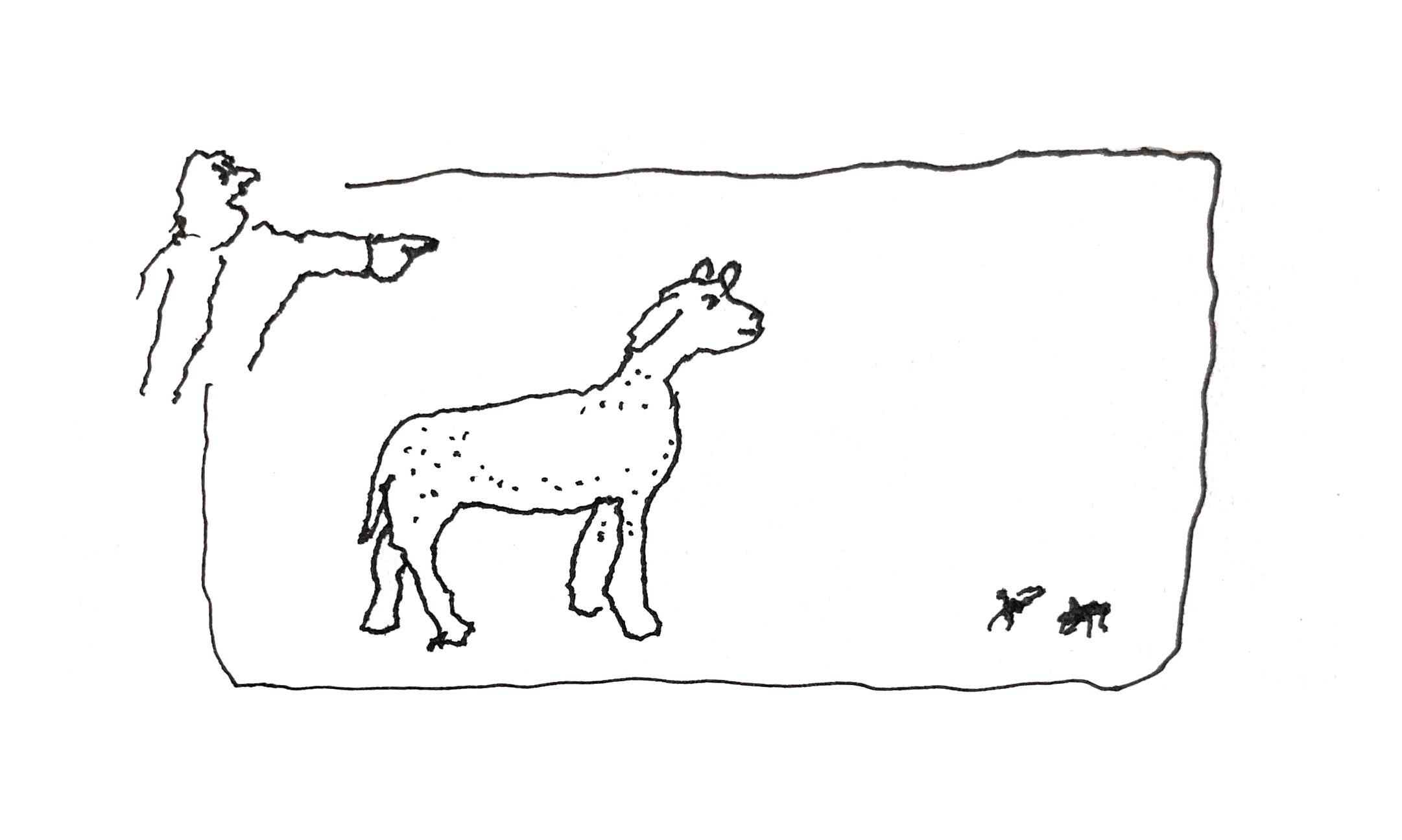 Montauk goats cartoon by Dan Rattiner
