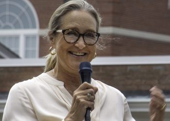 Suffolk County Legislator Bridget Fleming at the Edie Windsor Heart Project's Memorialization