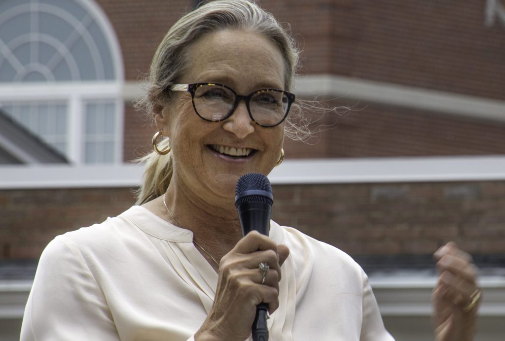 Suffolk County Legislator Bridget Fleming at the Edie Windsor Heart Project's Memorialization