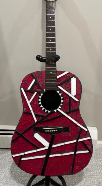 A mosaic depiction of Van Halen’s guitar by Gail Schrumpf