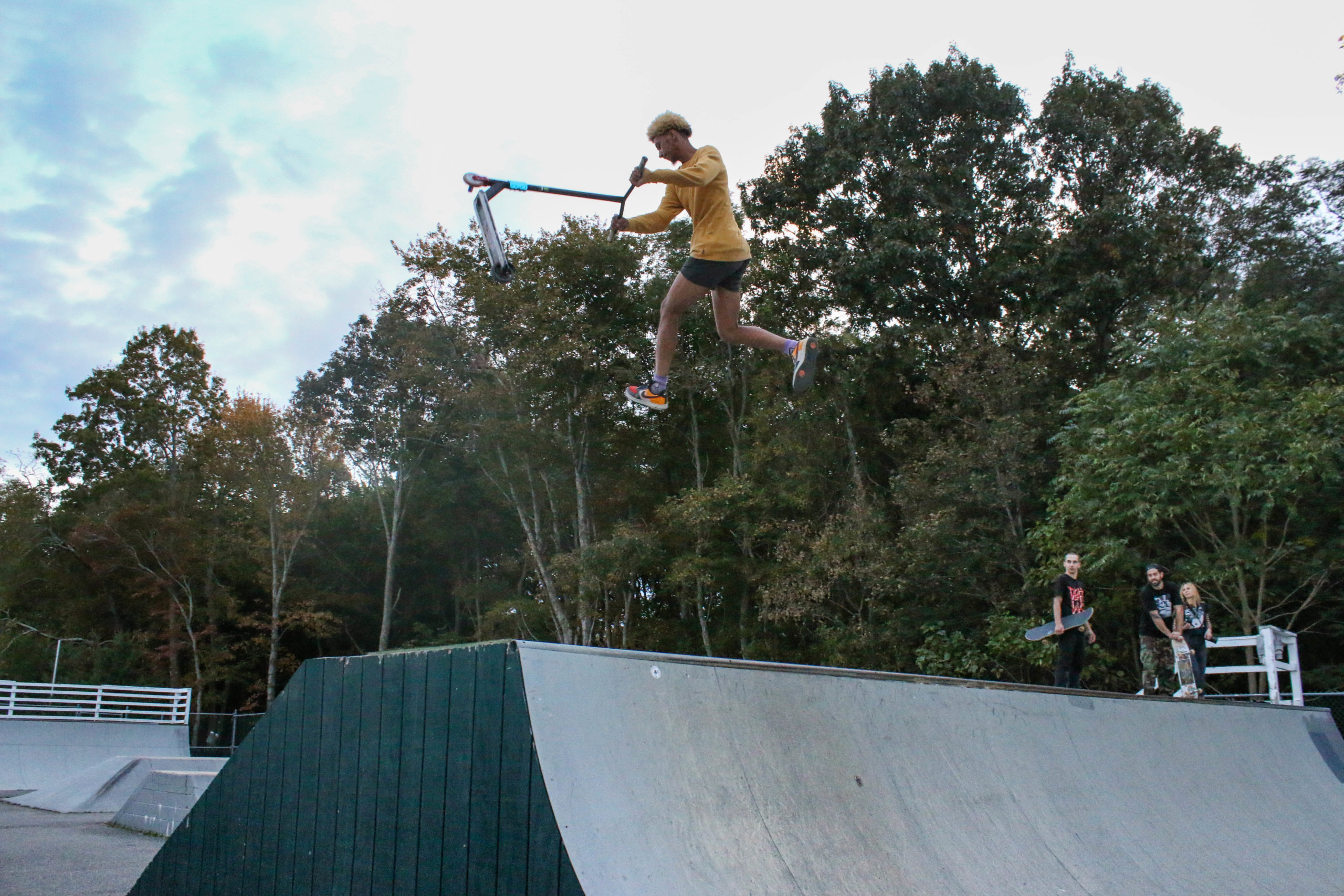 Razor scooter rider at Greenport Skate Park