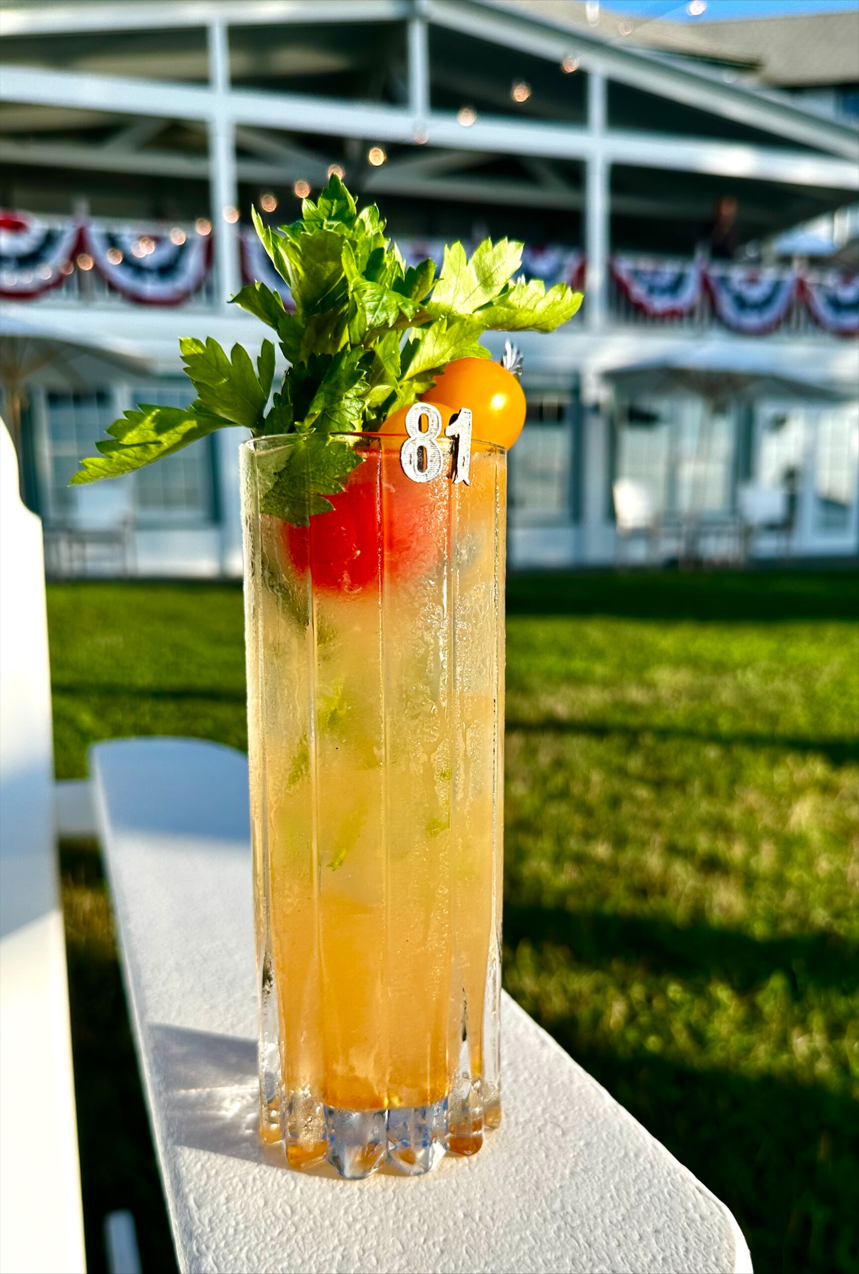 The Not Your Everyday Caprese cocktail from The Crescent Bar at The Pridwin on Shelter Island.