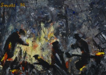 Art by Michael Smuss, holocaust survivor, warsaw ghetto