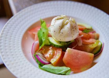 Mirabelle's Burrata and Heirloom Tomato Salad