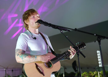 Ed Sheeran performs live for SiriusXM at the Stephen Talkhouse on August 14, 2023 in Amagansett, New York.