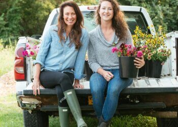 The founders of Amber Waves Farm, Katie Baldwin and Amanda Merrow