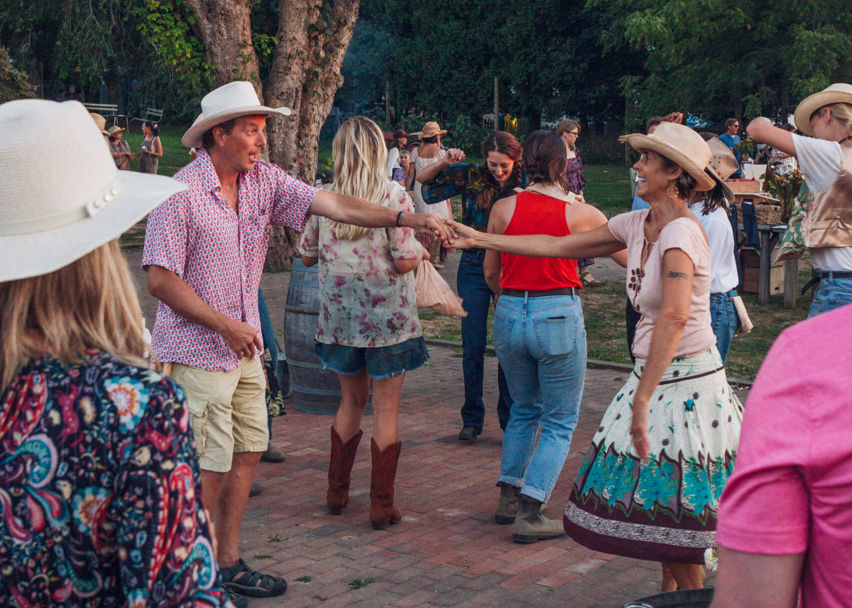 Folks at last summer's hoedown fundraiser for Amber Waves Farm