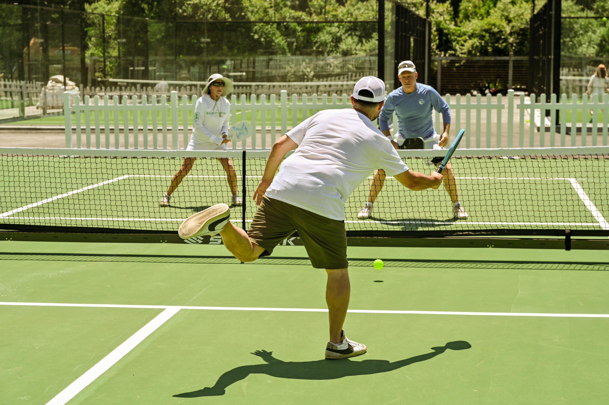 A pickleball match at The Racquet Lounge. 