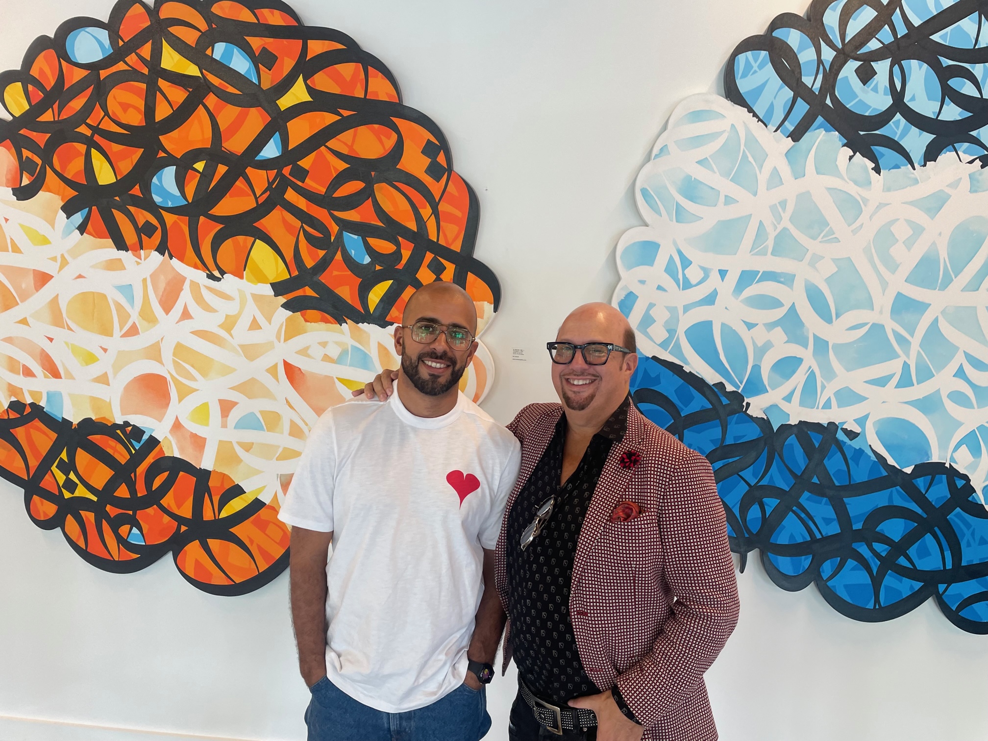 Contessa Gallery owner Steven Hartman with artist el Seed