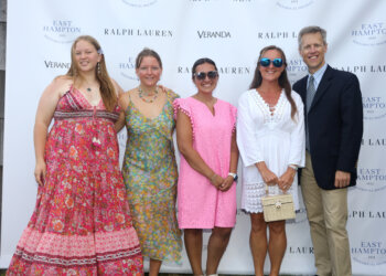Fairleigh Stewart, Caly Stewart, Daphne Barrios, Stacey Myers, Steve Long at the Antiques & Design Show Cocktail Party