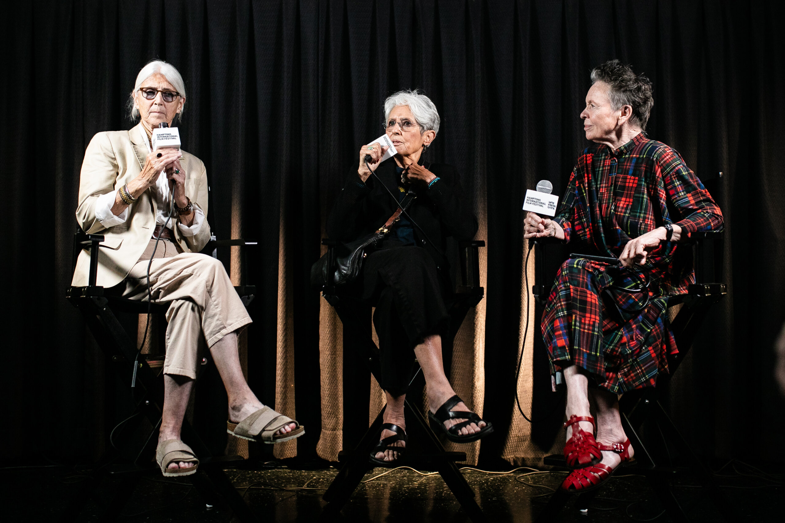 Karen O'Conner, Joan Baez and Laurie Anderson