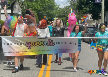 Queerli at the inaugural North Fork Pride Parade in 2023