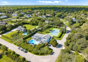 An aerial of the propertyBrian Bailey/Media Hampton for The Corcoran Group