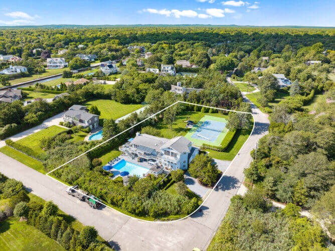 An aerial of the propertyBrian Bailey/Media Hampton for The Corcoran Group