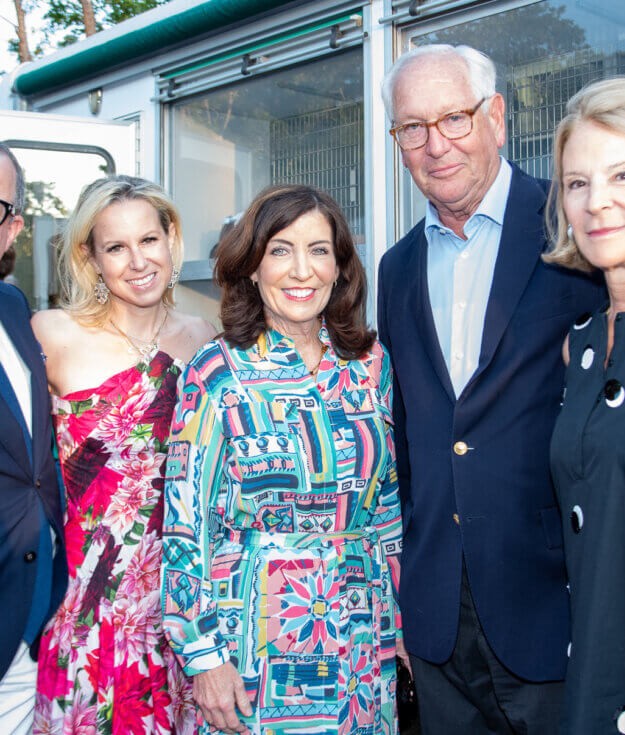 Alex Papachristidis, Samantha Rudin, Governor Kathy Hochul, Dan and Estrellita Brodsky at ARF's Bow Wow Meow Ball