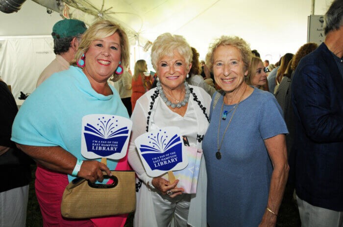 Assemblywoman Rebecca Seawright, Victoria Schneps, Organizer Patti Kenner at Author's Night