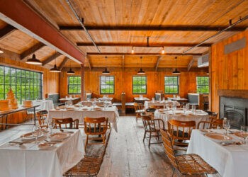 The restaurant at 203 Bridgehampton-Sag Harbor Turnpike in Bridgehampton underwent a gut renovation in 2014. Courtesy of Hamptons Compass Commercial