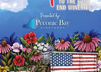 Dan's Papers Passport to the East End Wineries 2023, Presented by Peconic Bay Vineyards (art by Kara Hoblin)