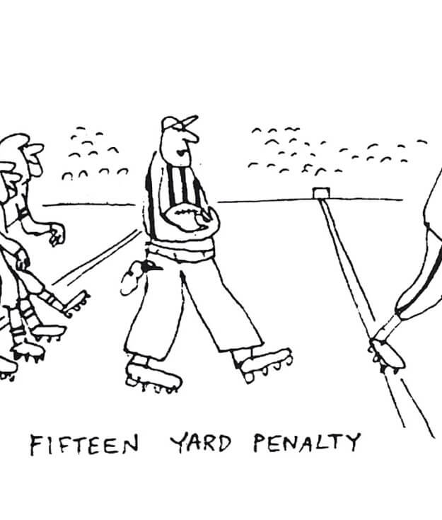 Football Cartoon by Dan Rattiner