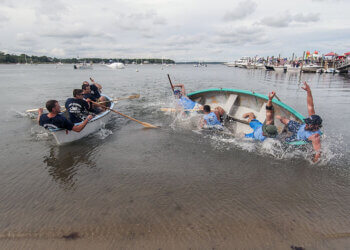 Wipeout in HarborFest's annual Whaleboat Races