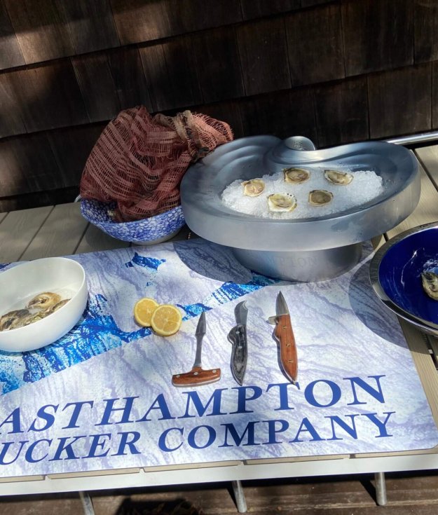 A perfectly shucked oyster from the oyster shucker
