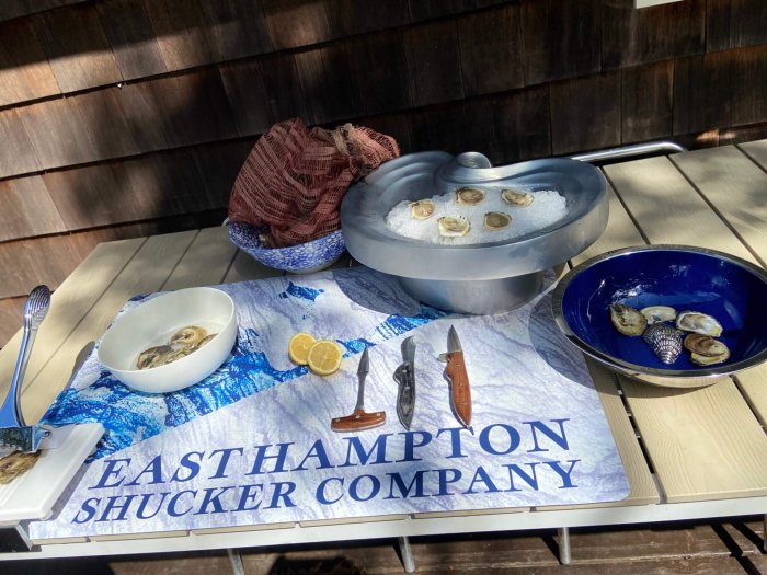 A perfectly shucked oyster from the oyster shucker
