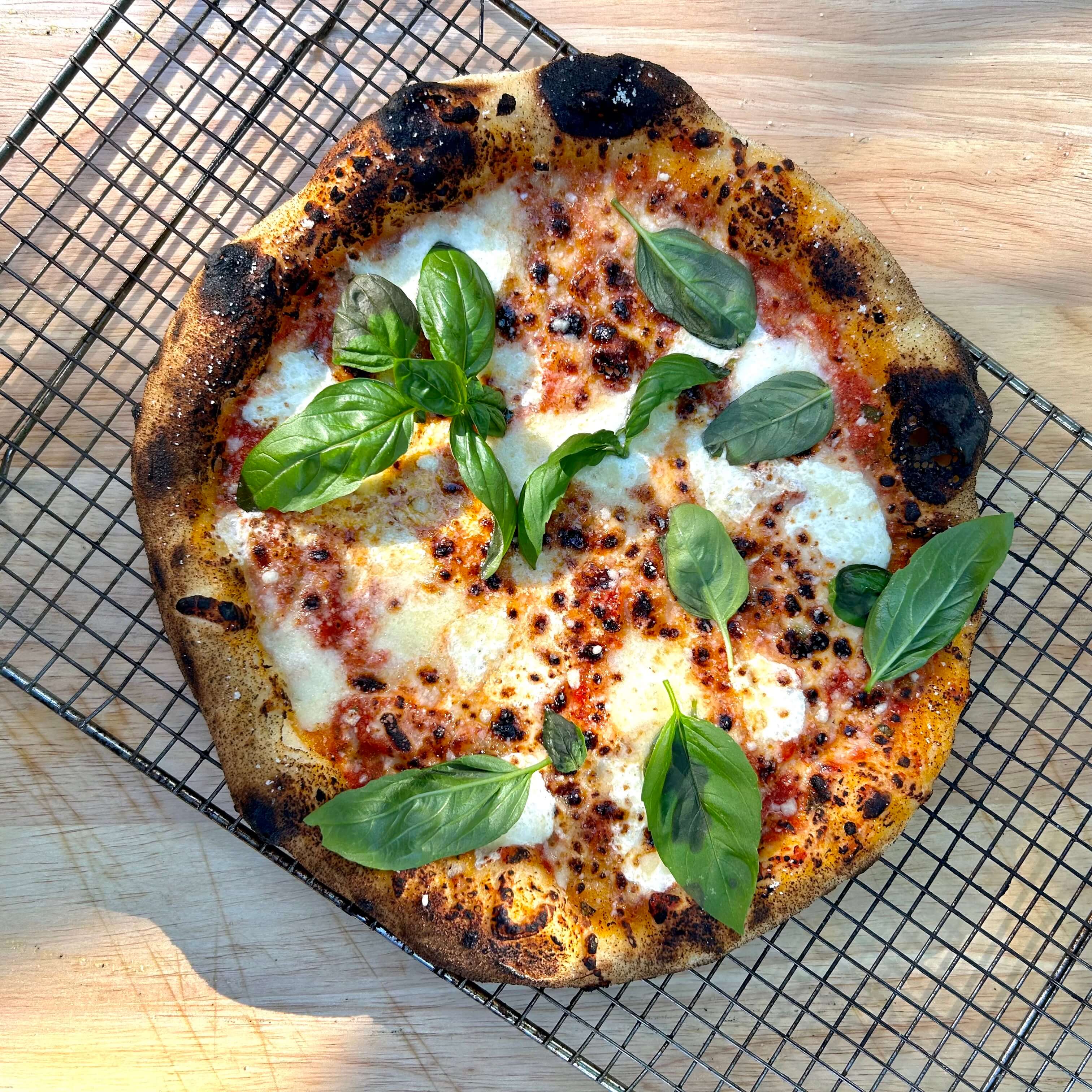 A pizza margherita from Smillie Pizza, popping up at Southold General later this month.