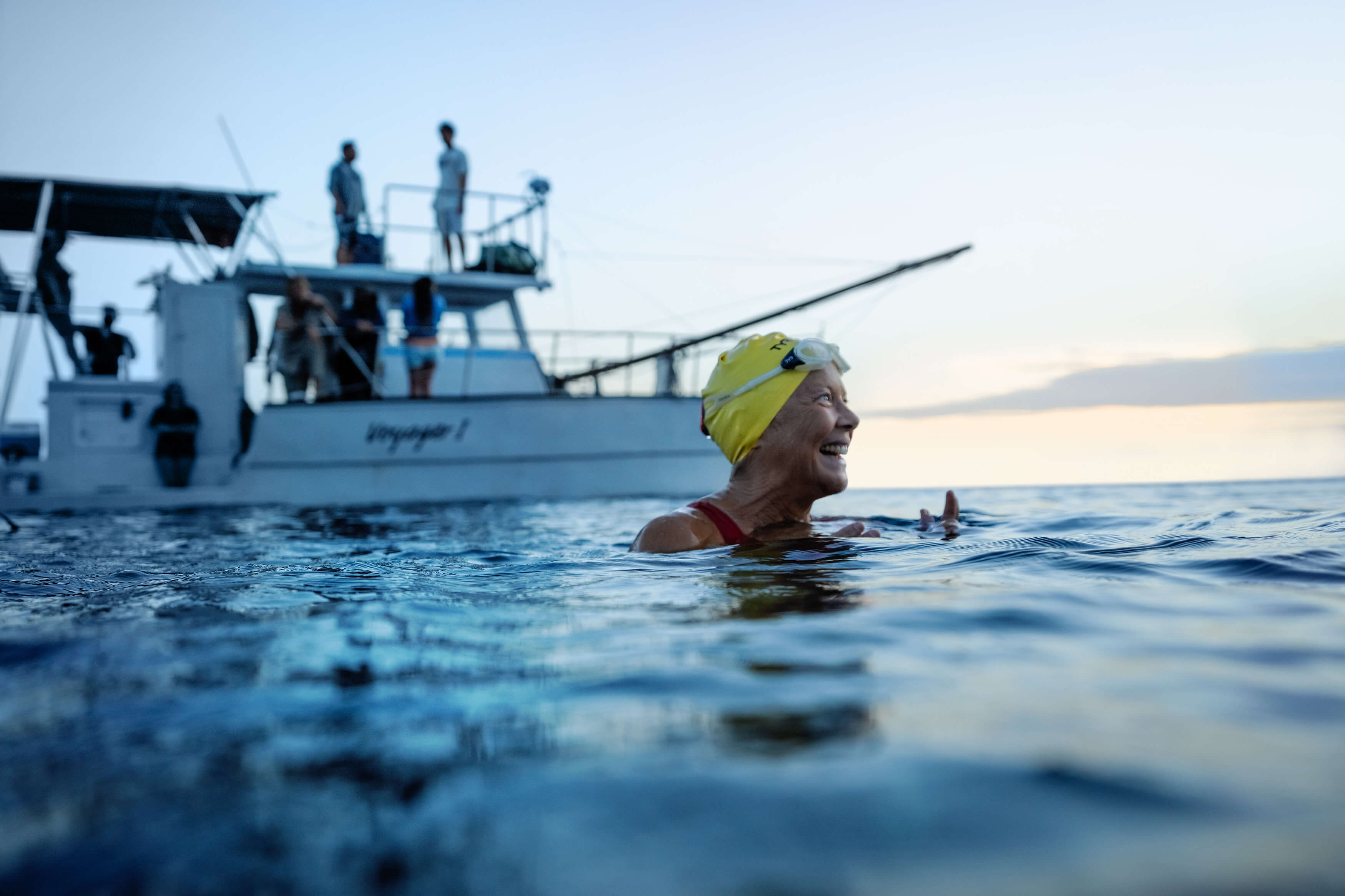 Annette Bening as Diana Nyad in "Nyad," Photo: Liz Parkinson/Netflix Courtesy HIFF Hamptons International Film Festival 2023