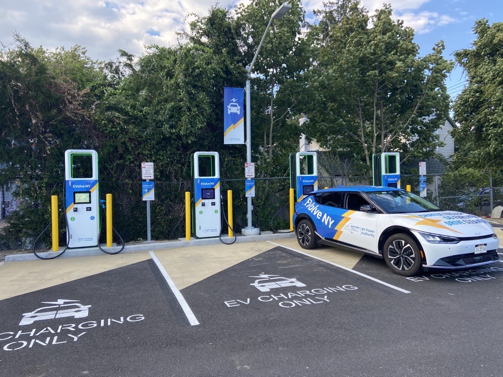 A new high-speed charging station opened in Riverhead