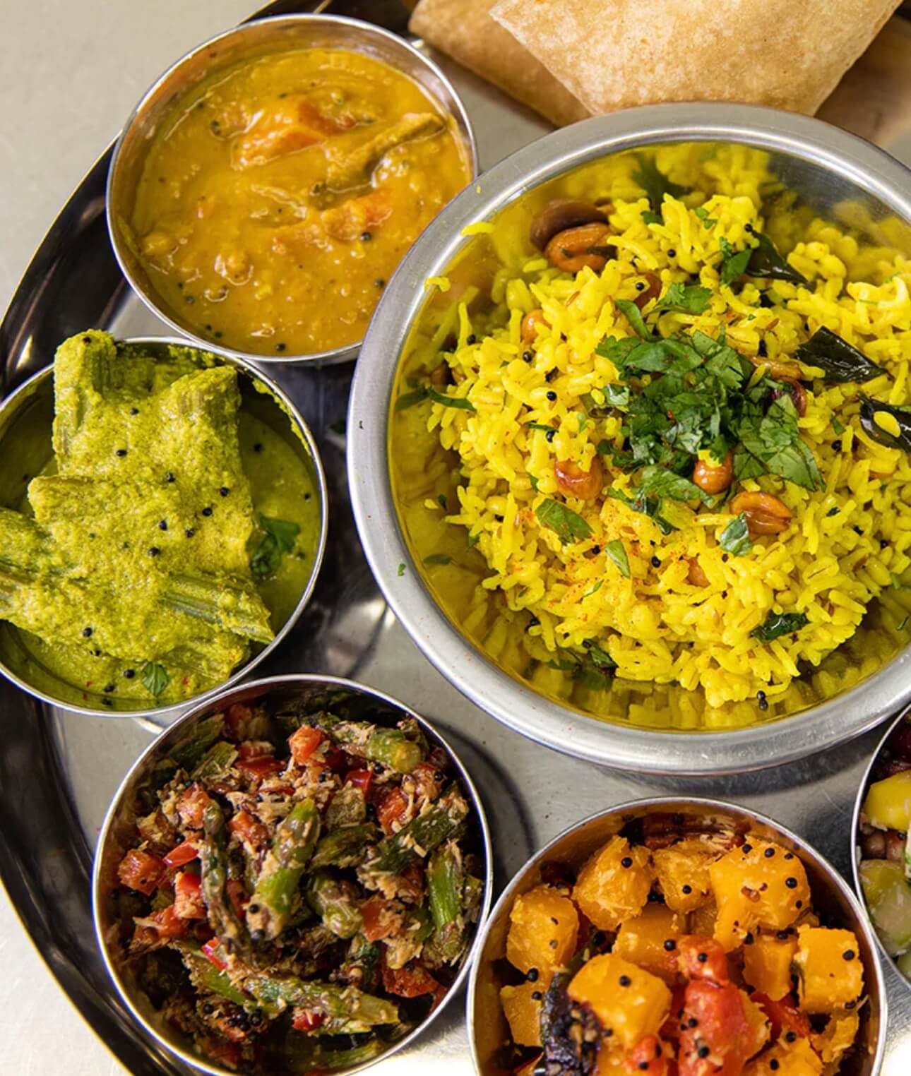 A South Indian-inspired meal from Tapovana Lunch Box 
